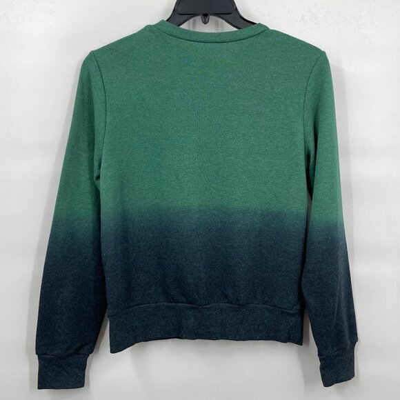 New Treasure & Bond Shrunken Magical Ombre Sweatshirt Size XS Women Green - Picture 3 of 10